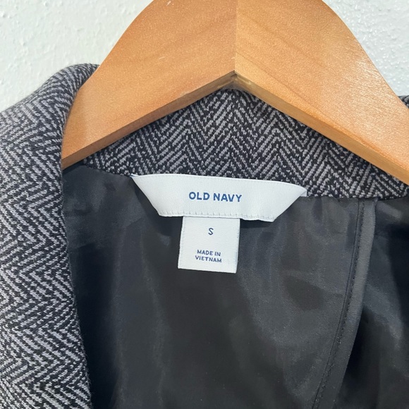 OLD NAVY gray herringbone oversized blazer size small NWT - Picture 5 of 12
